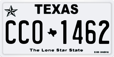 TX license plate CCO1462