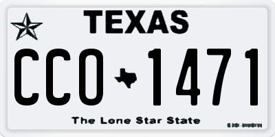 TX license plate CCO1471