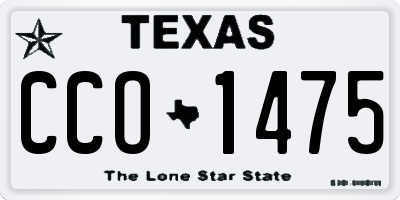 TX license plate CCO1475