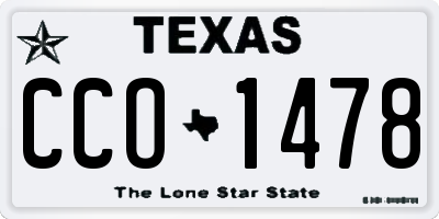 TX license plate CCO1478