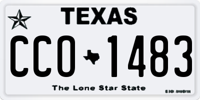 TX license plate CCO1483