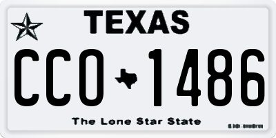 TX license plate CCO1486