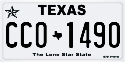 TX license plate CCO1490