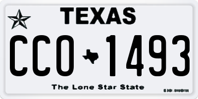 TX license plate CCO1493