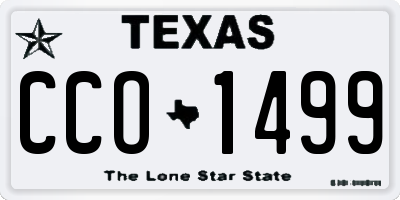 TX license plate CCO1499