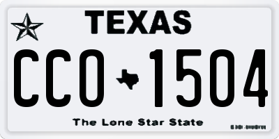 TX license plate CCO1504