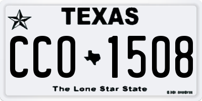 TX license plate CCO1508