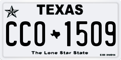 TX license plate CCO1509