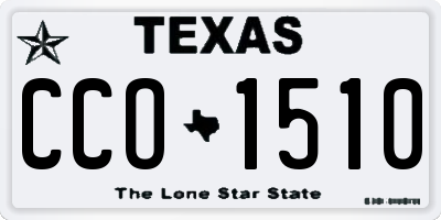 TX license plate CCO1510