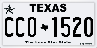 TX license plate CCO1520