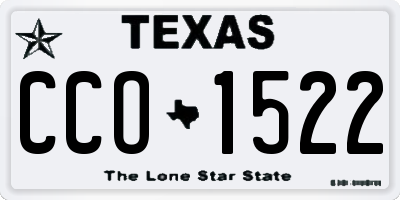 TX license plate CCO1522