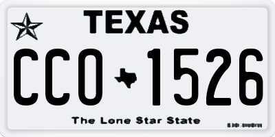 TX license plate CCO1526