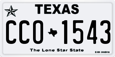 TX license plate CCO1543