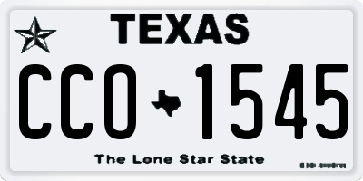 TX license plate CCO1545