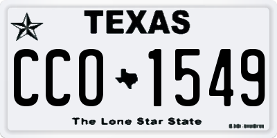 TX license plate CCO1549