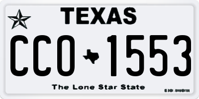 TX license plate CCO1553