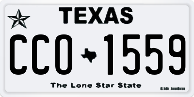 TX license plate CCO1559