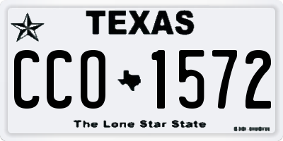 TX license plate CCO1572