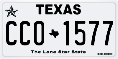 TX license plate CCO1577