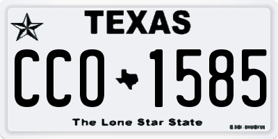 TX license plate CCO1585