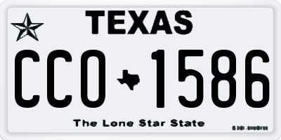 TX license plate CCO1586