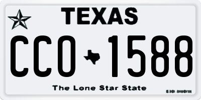 TX license plate CCO1588