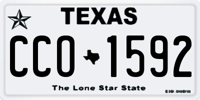 TX license plate CCO1592