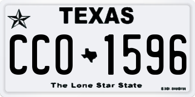 TX license plate CCO1596