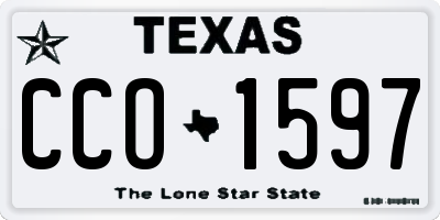 TX license plate CCO1597
