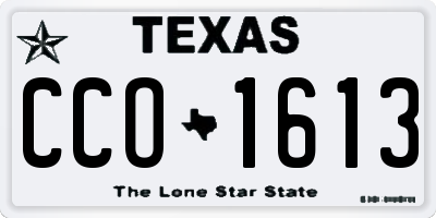TX license plate CCO1613