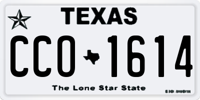 TX license plate CCO1614