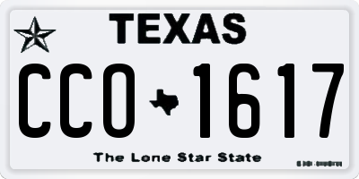 TX license plate CCO1617