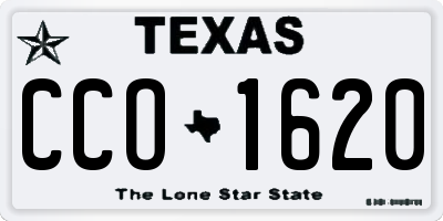 TX license plate CCO1620