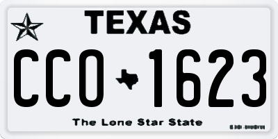 TX license plate CCO1623