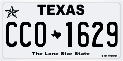 TX license plate CCO1629