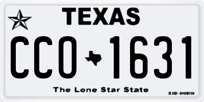 TX license plate CCO1631