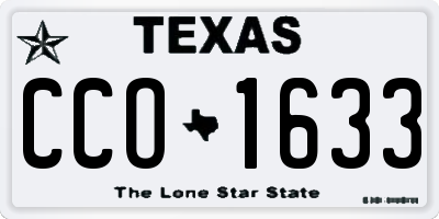 TX license plate CCO1633