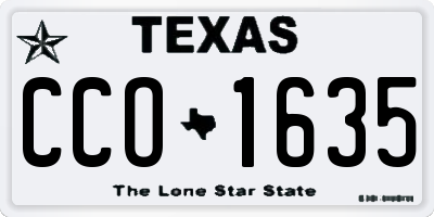 TX license plate CCO1635