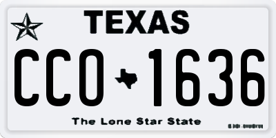 TX license plate CCO1636