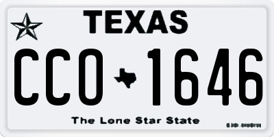 TX license plate CCO1646