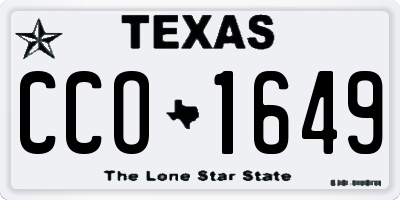 TX license plate CCO1649