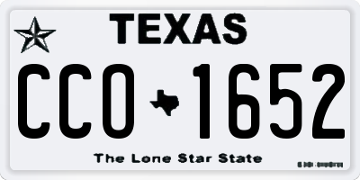 TX license plate CCO1652