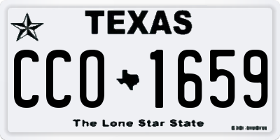 TX license plate CCO1659
