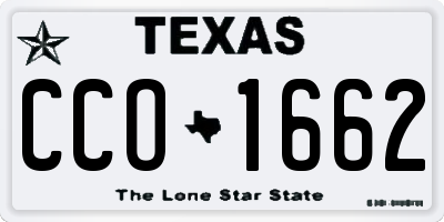 TX license plate CCO1662