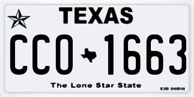 TX license plate CCO1663