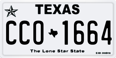 TX license plate CCO1664