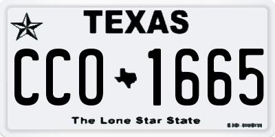 TX license plate CCO1665