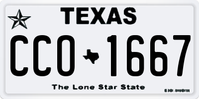 TX license plate CCO1667