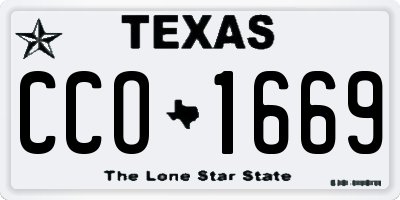 TX license plate CCO1669