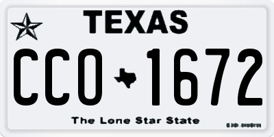 TX license plate CCO1672